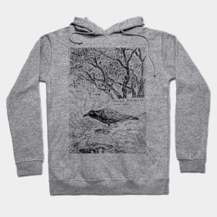 Crow on wire Hoodie